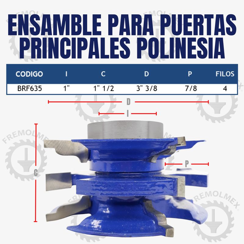 ENSAMBLE PARA PUERTAS PRINCIPALES POLINESIA