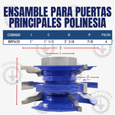 ENSAMBLE PARA PUERTAS PRINCIPALES POLINESIA