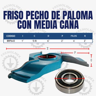 FRISO PECHO DE PALOMA MEDIA CAÑA