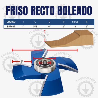 FRISO RECTO BOLEADO