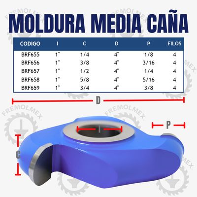 MOLDURA MEDIA CAÑA