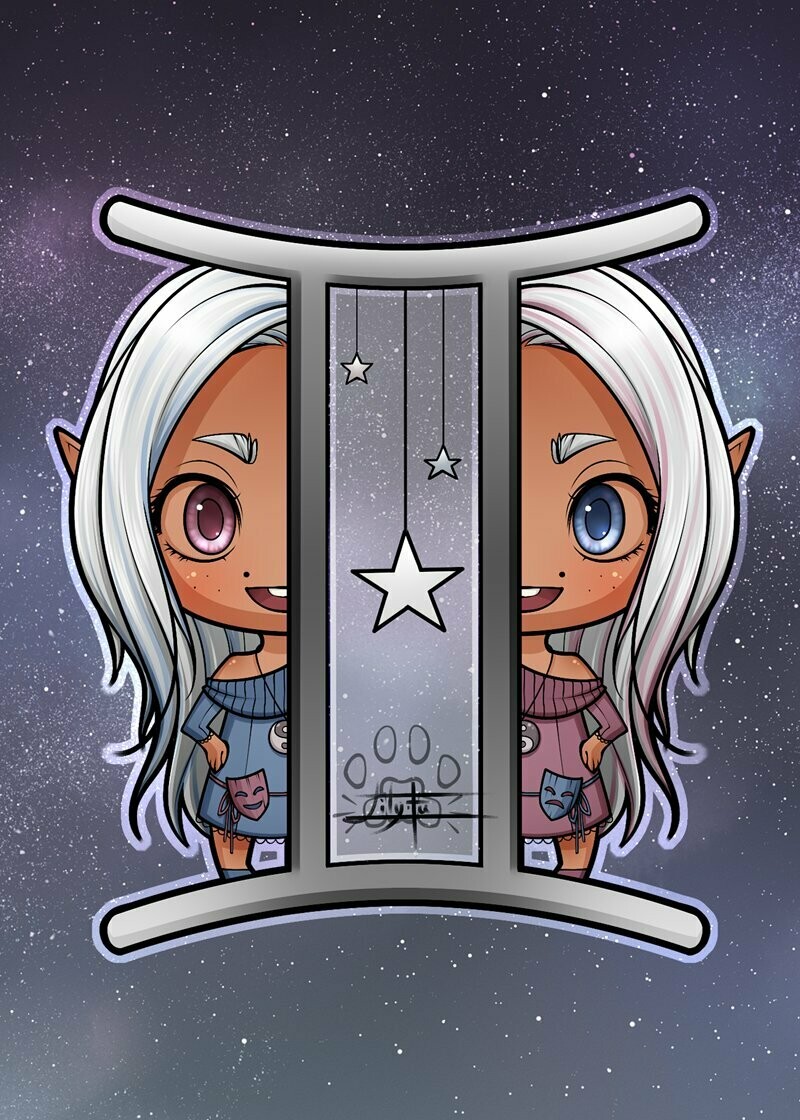 Carte Chibi Gemini