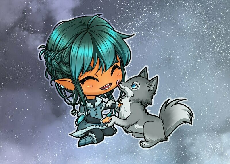 Carte Chibi Winter