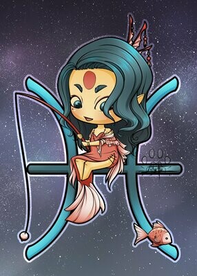 Carte Chibi Pisces