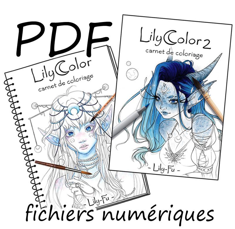 PDF : LilyColor 1+2 Carnets de Coloriage dématérialisés