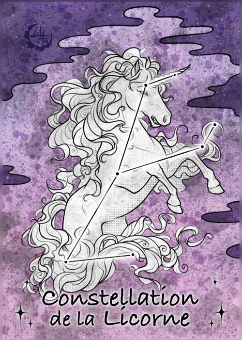 Carte Constellation de la Licorne