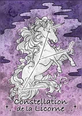 Carte Constellation de la Licorne