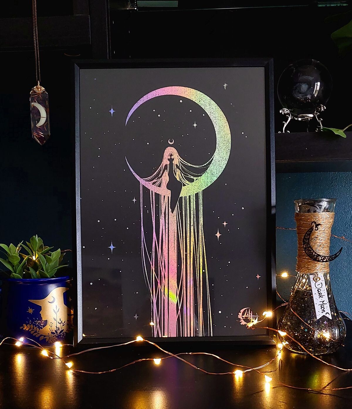 Cadre Dark Moon Holographique Cadre Dark Moon Holographique