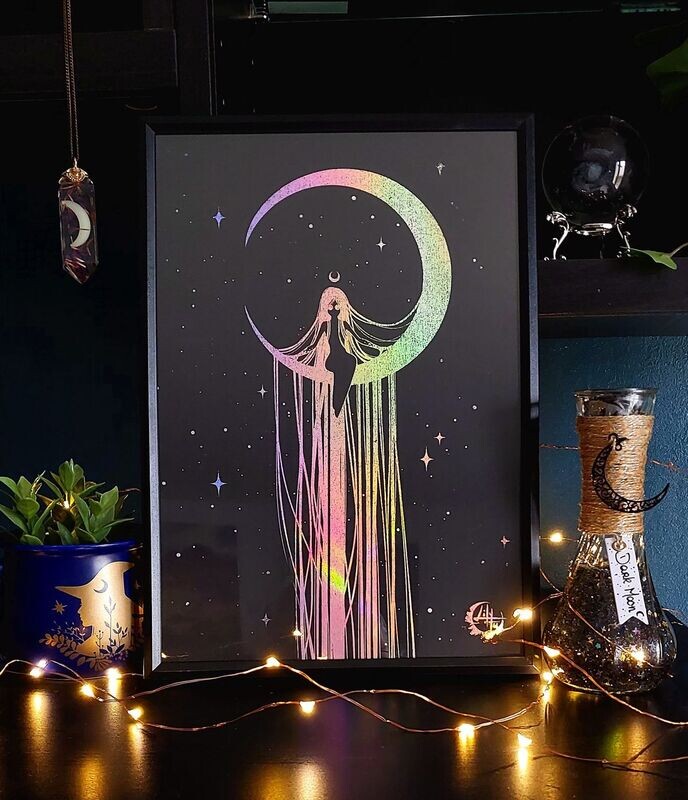 Cadre Dark Moon Holographique
