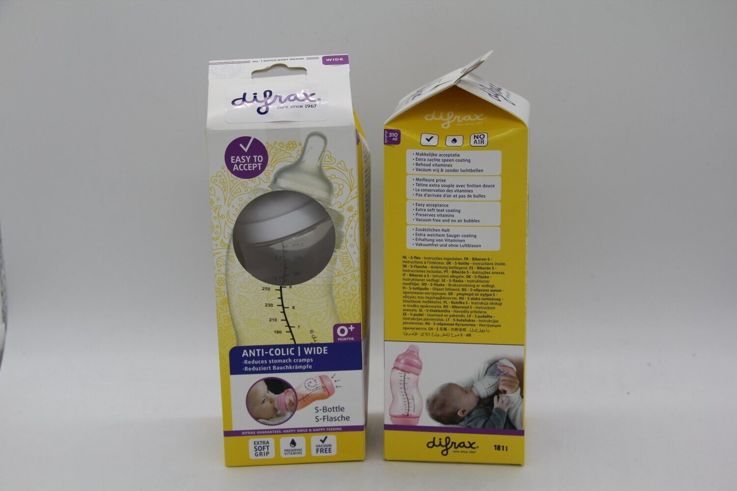 Difrax S-Flasche Wide 310ml weiß