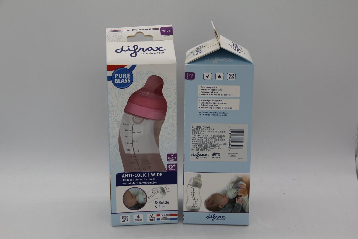 Difrax Anti-Colic S-Flasche Wide 310ml Girl