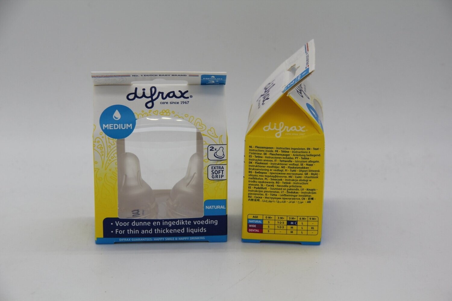 Difrax Flaschensauger Natural Medium 2 St.