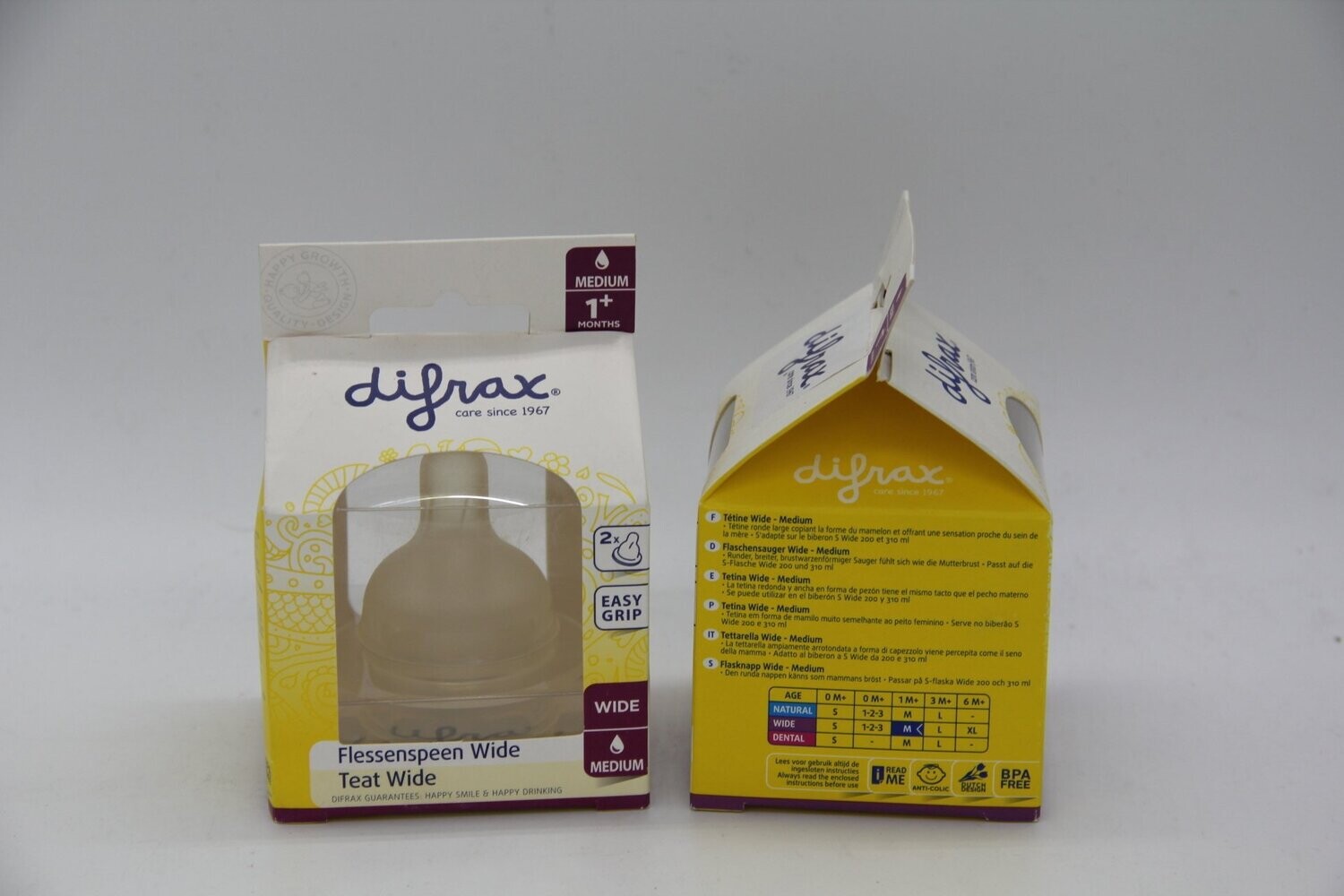 Difrax Flaschensauger Wide Medium 2 St.