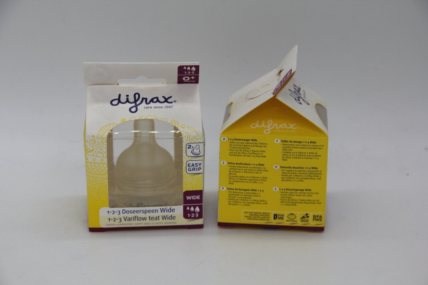 Difrax Flaschensauger Wide 1-2-3 Brei 2 St.