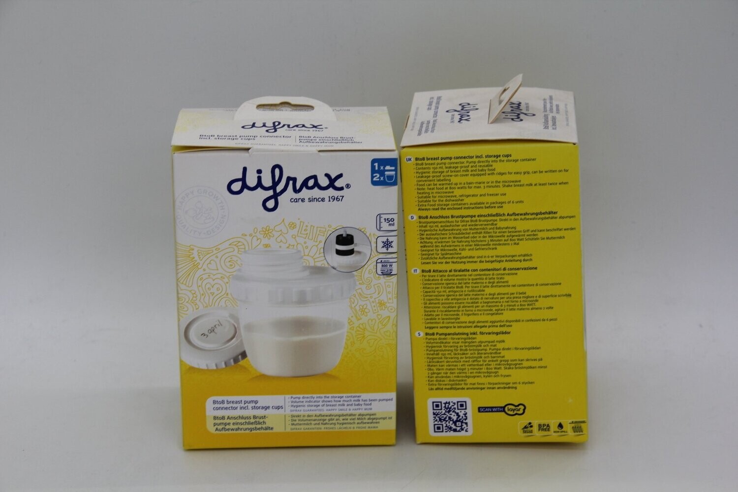 Difrax BtoB Milchpumpenanschluss