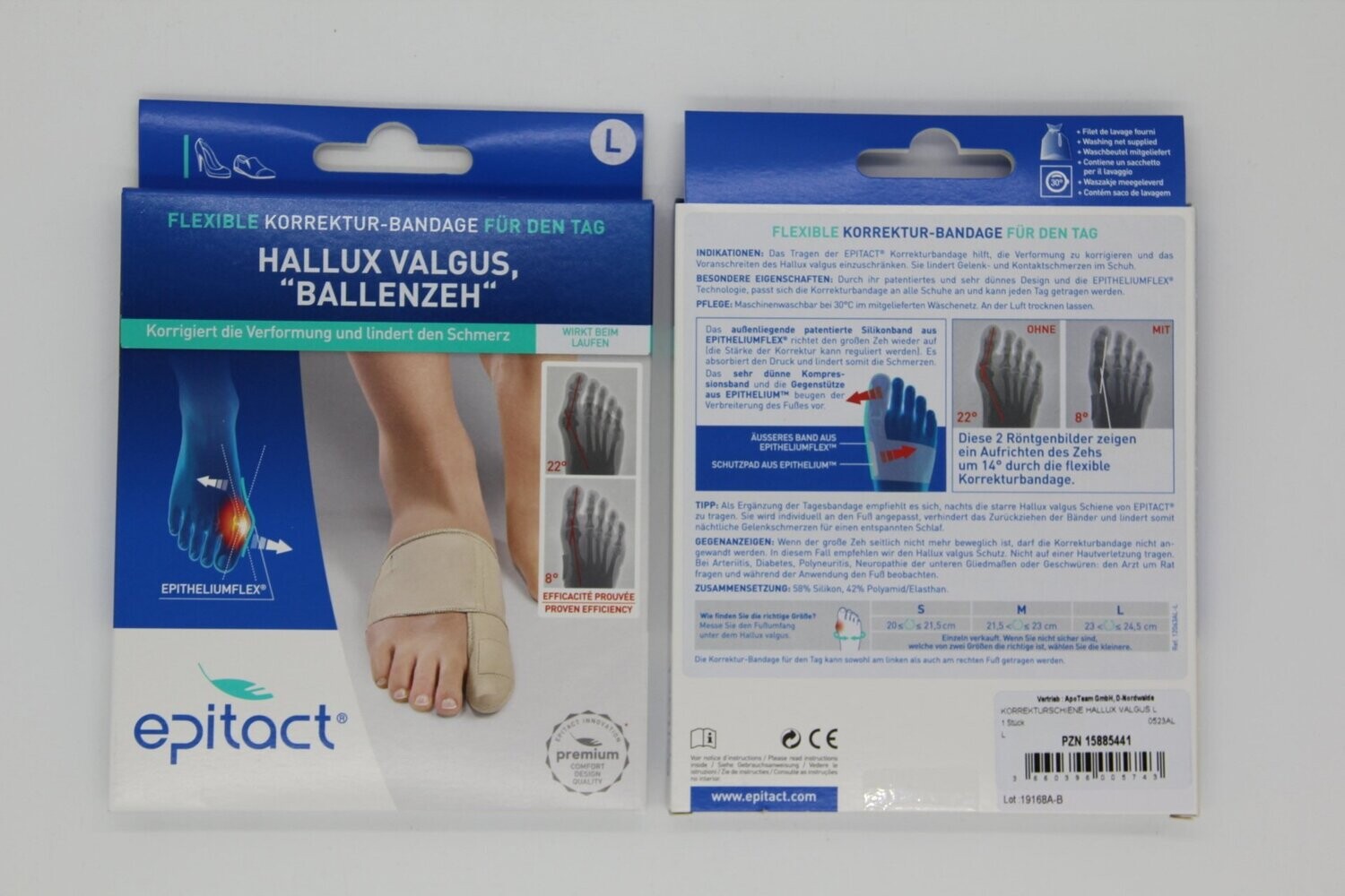 Epitact Hallux Valgus Korrekturschiene L