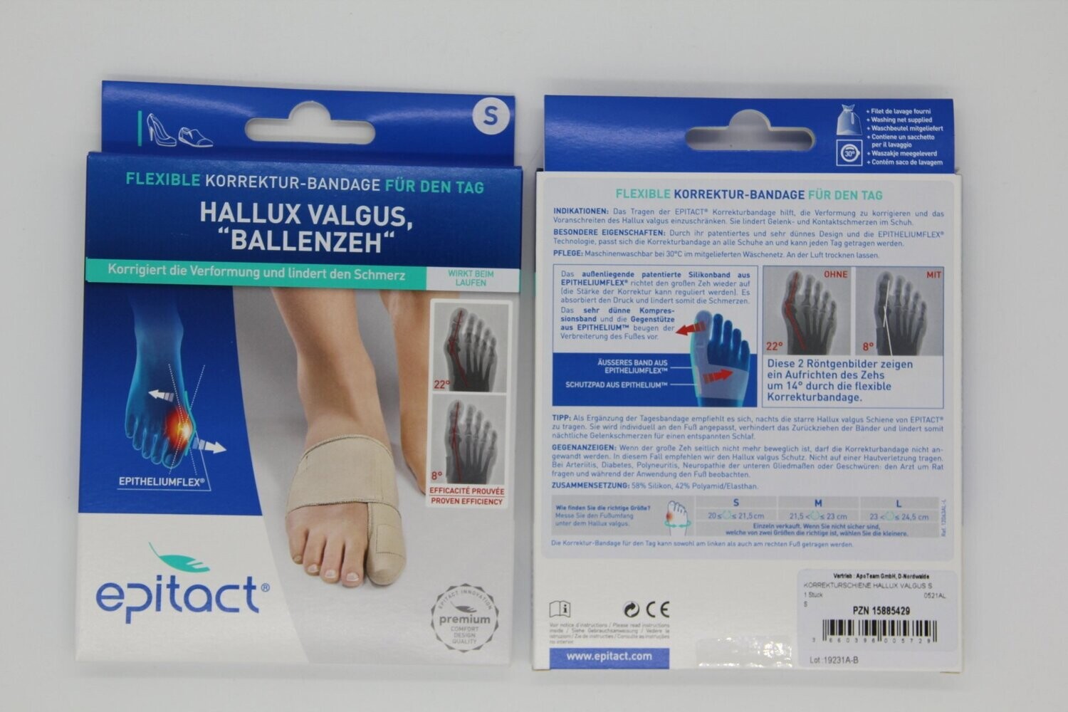 Epitact Hallux Valgus Korrekturschiene S