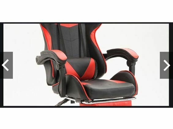 Leather Gaming Chair | Office Computer Chair | High Back Swivel and Height Adjustment