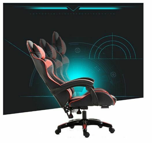 Leather Gaming Chair | Office Computer Chair | High Back Swivel and Height Adjustment