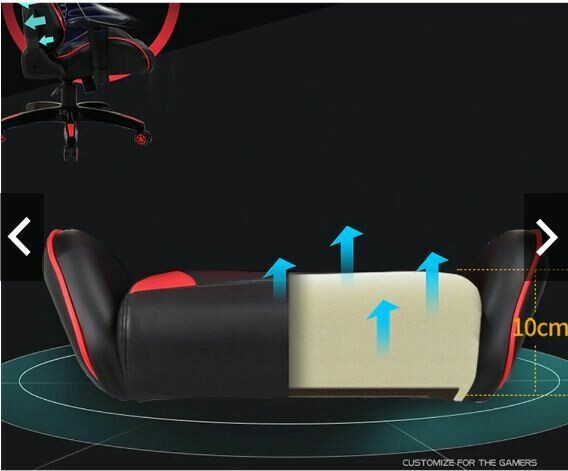 Leather Gaming Chair | Office Computer Chair | High Back Swivel and Height Adjustment
