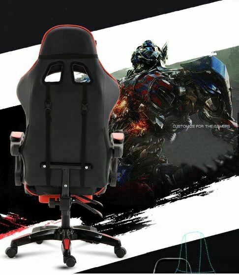 Leather Gaming Chair | Office Computer Chair | High Back Swivel and Height Adjustment