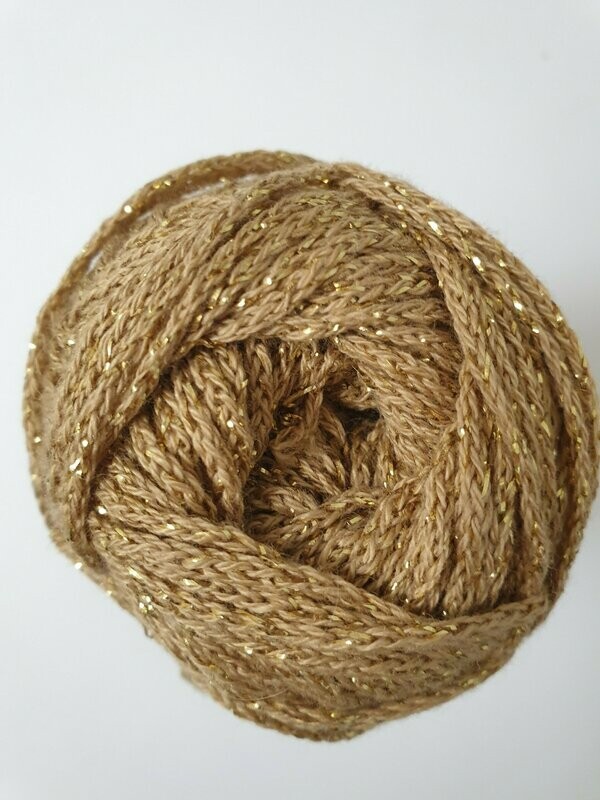 Fashion Cotton Metallise DK *Caramell / Gold