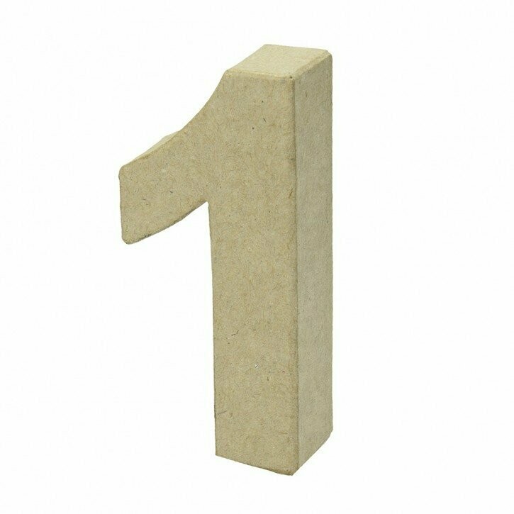 Pappart Zahl  1 Höhe 10 cm