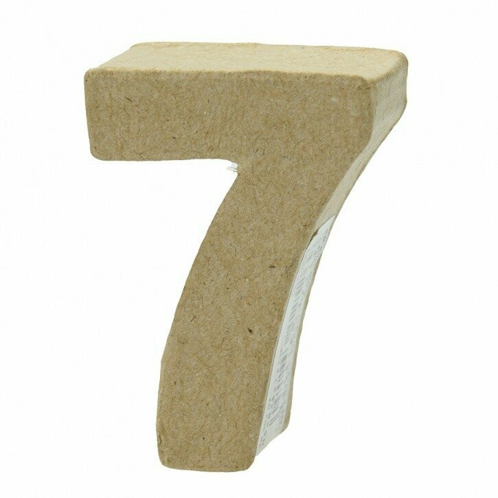 Pappart Zahl  7 Höhe 5 cm