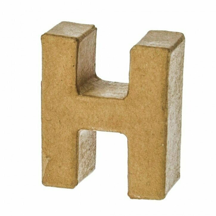 Pappart Buchstabe H Höhe 5 cm