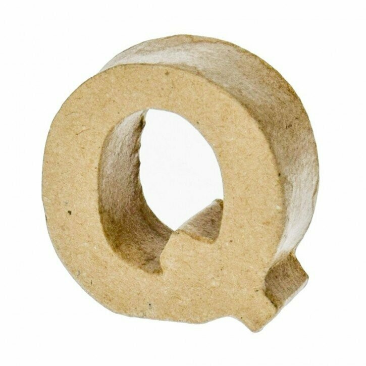 Pappart Buchstabe Q Höhe 5 cm
