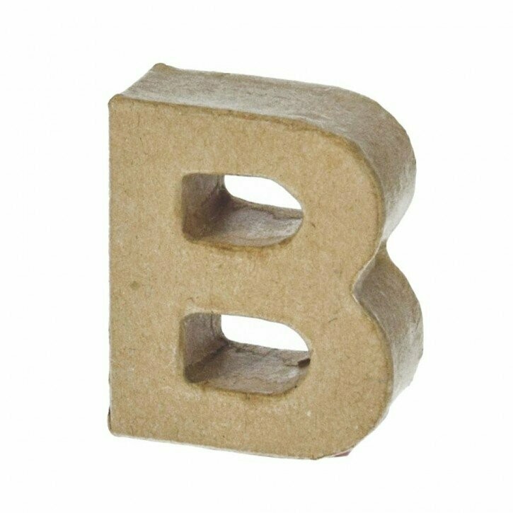 Pappart Buchstabe  B Höhe 5 cm