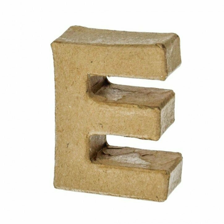 Pappart Buchstabe E Höhe 5 cm
