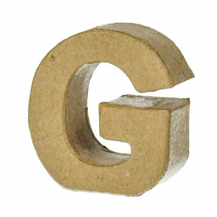 Pappart Buchstabe G Höhe 5 cm