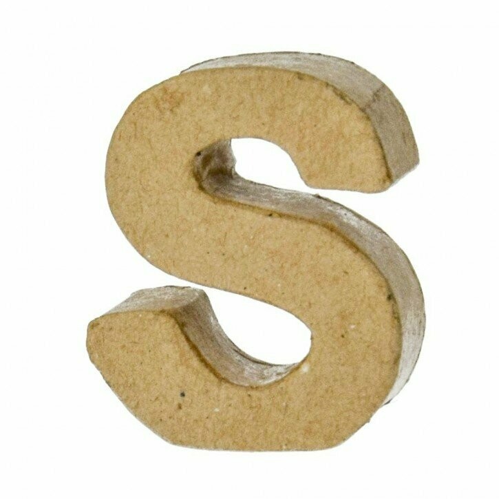 Pappart Buchstabe S Höhe 5 cm