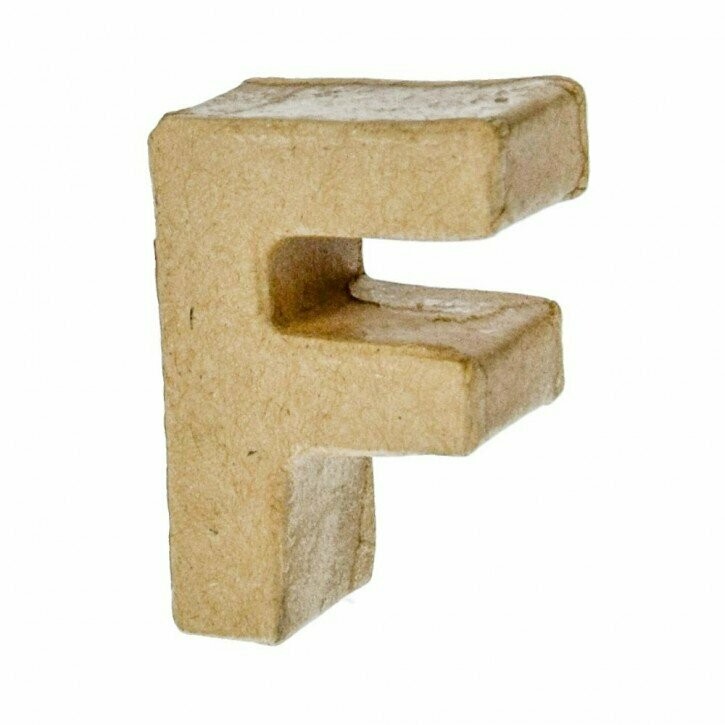 Pappart Buchstabe F Höhe 5 cm