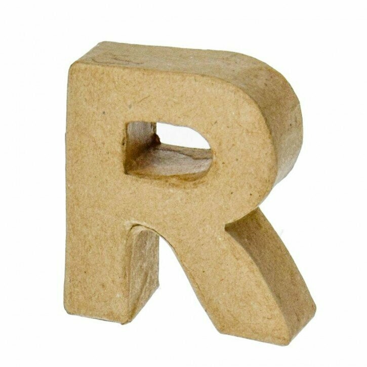 Pappart Buchstabe R Höhe 5 cm