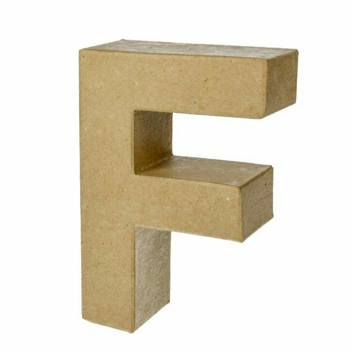 Pappart Buchstabe  F Höhe 17,5cm