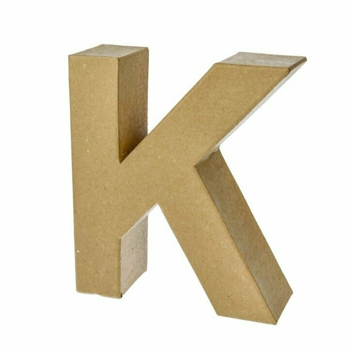 Pappart Buchstabe K Höhe 17,5cm
