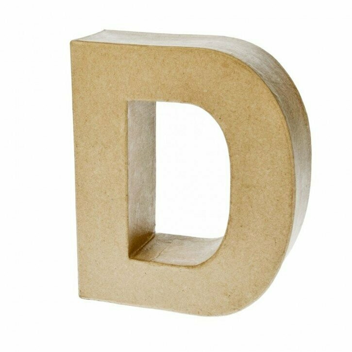 Pappart Buchstabe  D Höhe 17,5cm