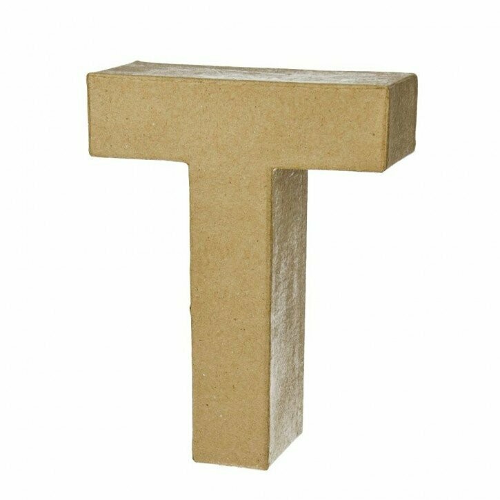 Pappart Buchstabe T Höhe 17,5cm