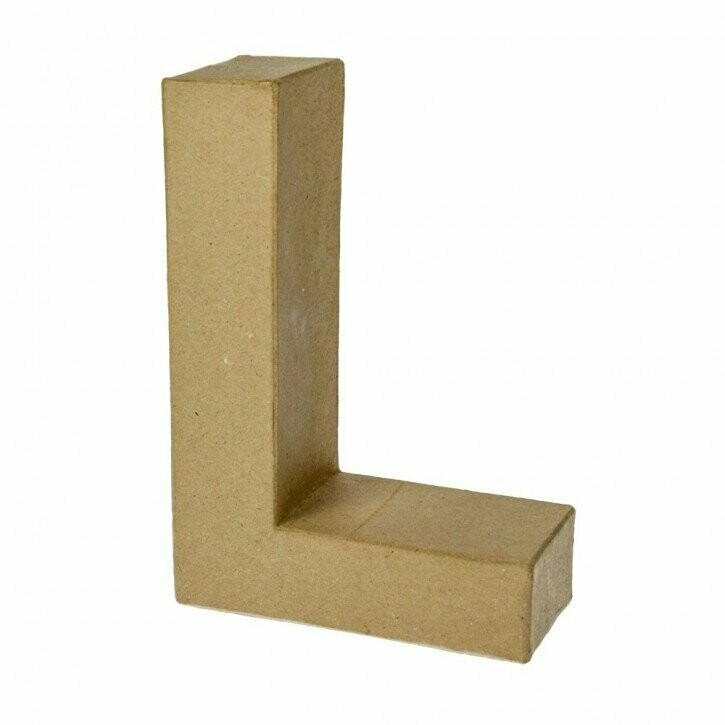 Pappart Buchstabe L Höhe 17,5cm
