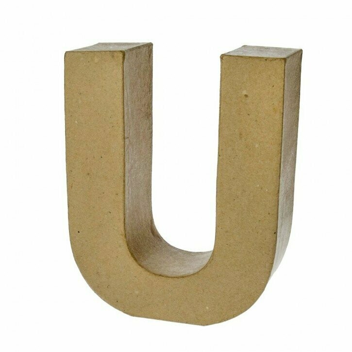 Pappart Buchstabe U Höhe 17,5cm