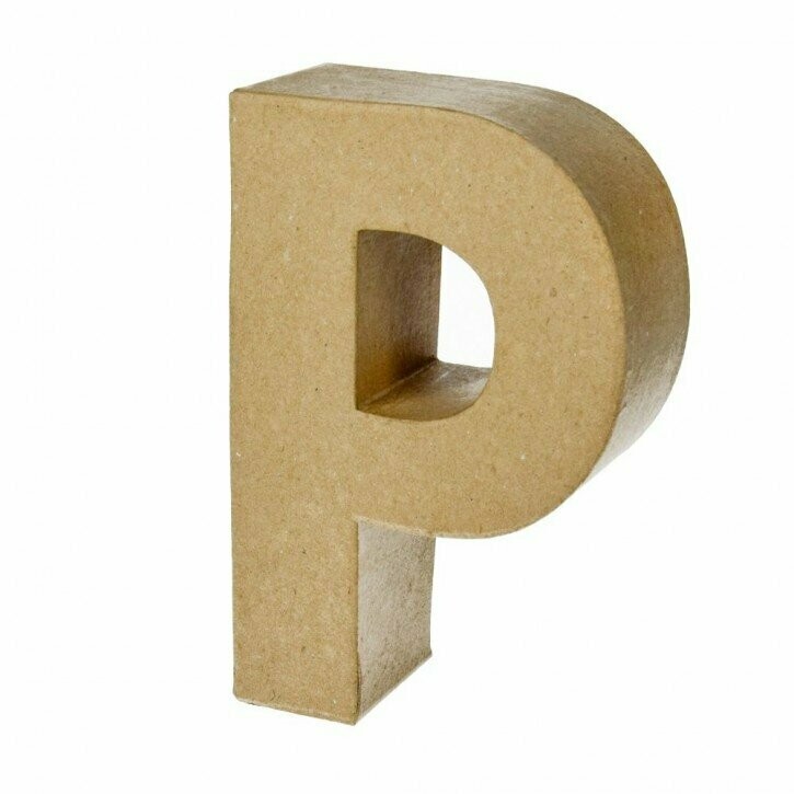Pappart Buchstabe P Höhe 17,5cm