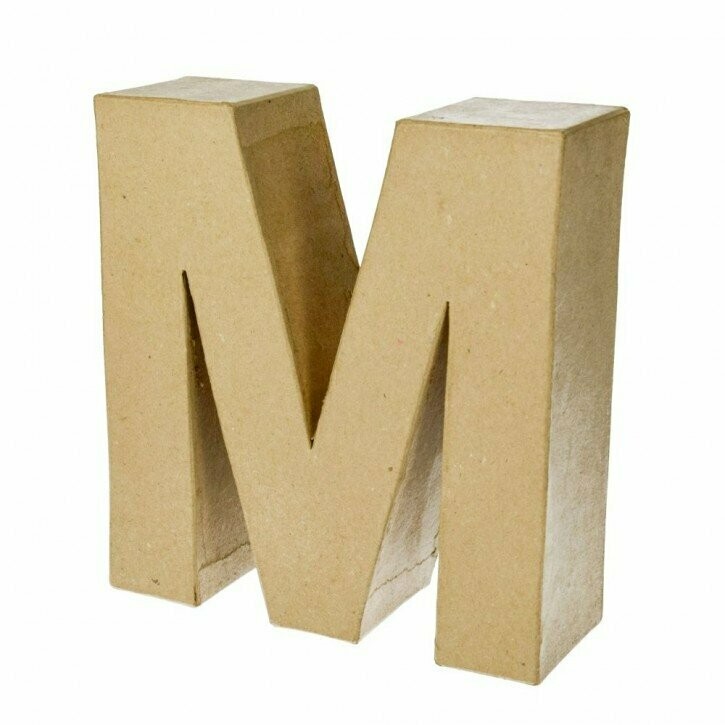 Pappart Buchstabe M Höhe 17,5cm