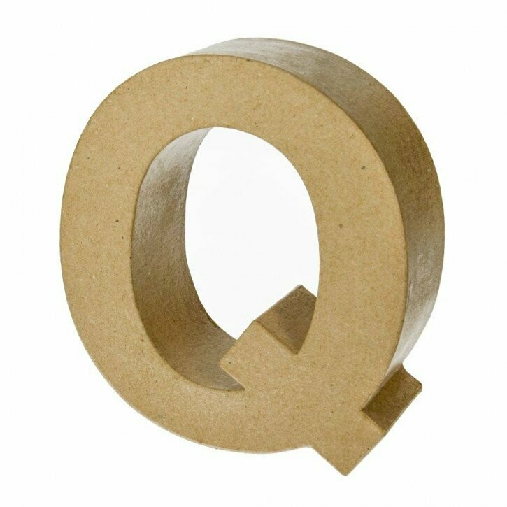 Pappart Buchstabe Q Höhe 17,5cm
