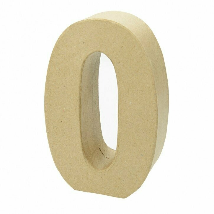 Pappart Zahl 0 Höhe 17,5 cm