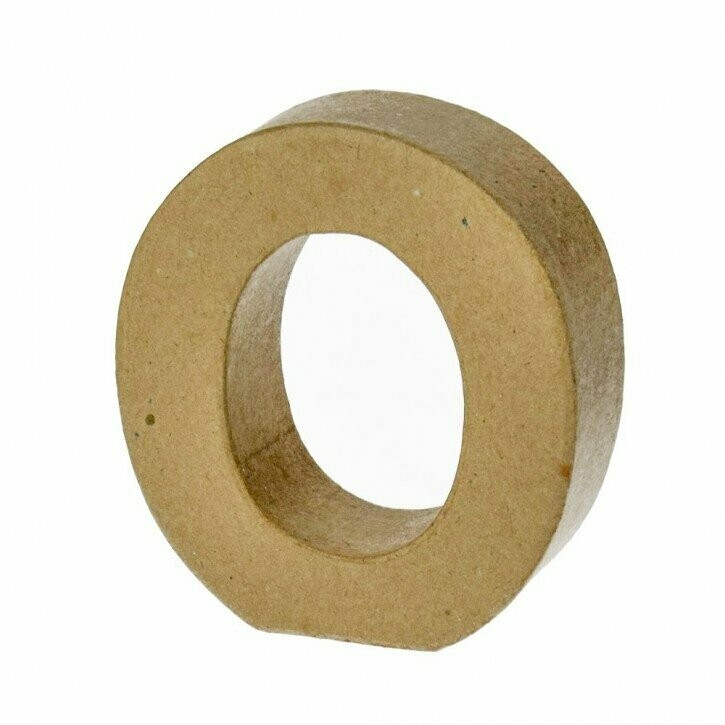 Pappart Buchstabe O Höhe 10 cm