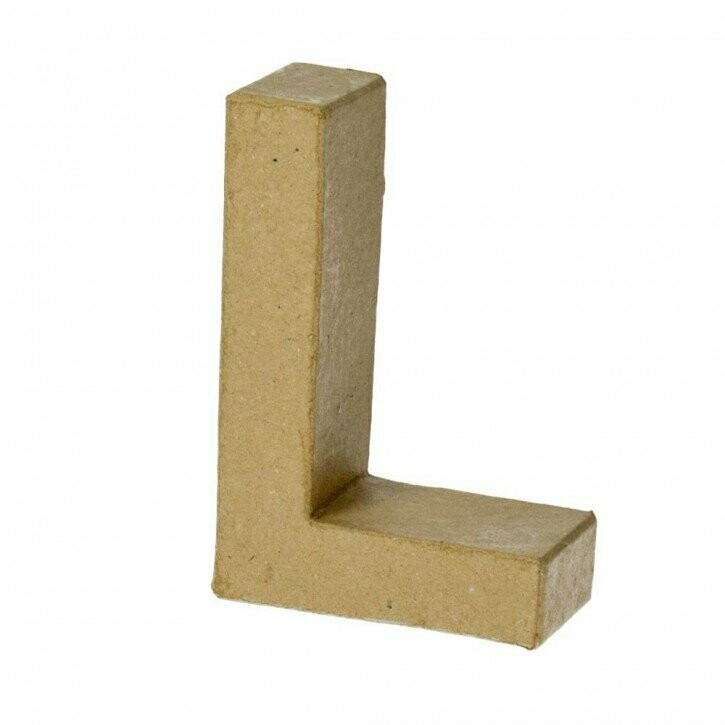 Pappart Buchstabe L Höhe 10 cm