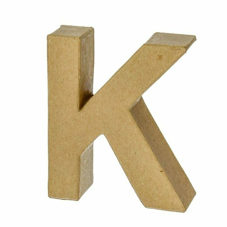 Pappart Buchstabe K Höhe 10 cm
