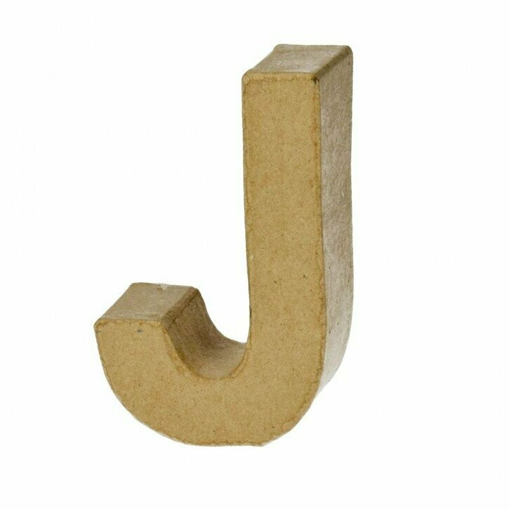 Pappart Buchstabe J  Höhe 10 cm